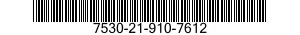 7530-21-910-7612 LABEL 7530219107612 219107612