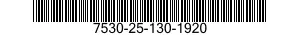 7530-25-130-1920 FORM,PRINTED 7530251301920 251301920
