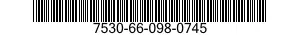 7530-66-098-0745 BOOK,RECORD 7530660980745 660980745