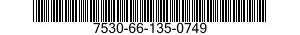 7530-66-135-0749 PAPER,RECORDING,FACSIMILE 7530661350749 661350749