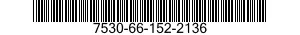 7530-66-152-2136 BOOK,MEMORANDUM 7530661522136 661522136