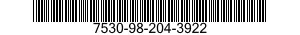 7530-98-204-3922 FORM,PRINTED 7530982043922 982043922