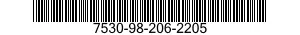 7530-98-206-2205 BOOK,RECORD 7530982062205 982062205