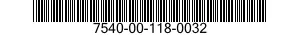 7540-00-118-0032  7540001180032 001180032