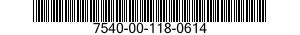 7540-00-118-0614  7540001180614 001180614