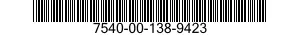 7540-00-138-9423 FORM,PRINTED 7540001389423 001389423