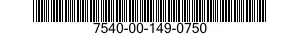 7540-00-149-0750  7540001490750 001490750