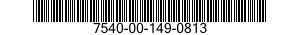 7540-00-149-0813  7540001490813 001490813