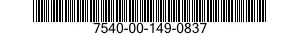 7540-00-149-0837  7540001490837 001490837