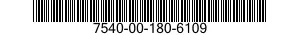 7540-00-180-6109  7540001806109 001806109