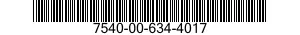 7540-00-634-4017  7540006344017 006344017