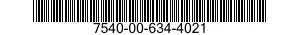 7540-00-634-4021 FORM,PRINTED 7540006344021 006344021