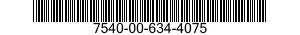7540-00-634-4075 FORM,PRINTED 7540006344075 006344075