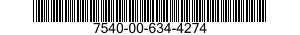 7540-00-634-4274  7540006344274 006344274