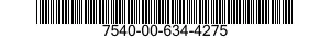 7540-00-634-4275  7540006344275 006344275