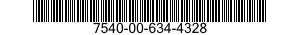 7540-00-634-4328  7540006344328 006344328