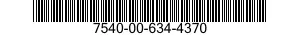 7540-00-634-4370  7540006344370 006344370
