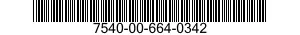 7540-00-664-0342  7540006640342 006640342