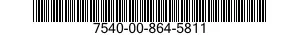 7540-00-864-5811  7540008645811 008645811