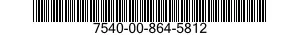 7540-00-864-5812  7540008645812 008645812