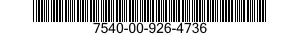 7540-00-926-4736 FORM,PRINTED 7540009264736 009264736