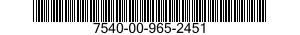 7540-00-965-2451  7540009652451 009652451