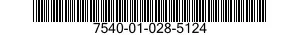 7540-01-028-5124  7540010285124 010285124