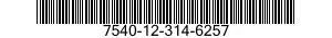 7540-12-314-6257  7540123146257 123146257