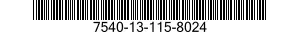 7540-13-115-8024 FORM,PRINTED 7540131158024 131158024