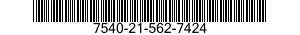 7540-21-562-7424 FORM,PRINTED 7540215627424 215627424