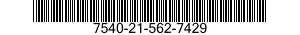 7540-21-562-7429 FORM,PRINTED 7540215627429 215627429