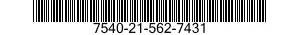 7540-21-562-7431  7540215627431 215627431