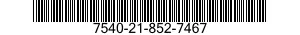 7540-21-852-7467  7540218527467 218527467