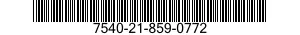 7540-21-859-0772 FORM,PRINTED 7540218590772 218590772