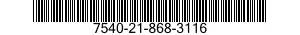 7540-21-868-3116 FORM,PRINTED 7540218683116 218683116
