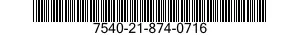 7540-21-874-0716 FORM,PRINTED 7540218740716 218740716