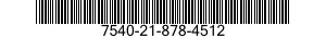 7540-21-878-4512 FORM,PRINTED 7540218784512 218784512