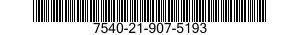 7540-21-907-5193 FORM,PRINTED 7540219075193 219075193