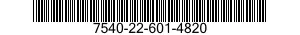 7540-22-601-4820 FORM,PRINTED 7540226014820 226014820
