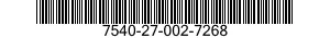 7540-27-002-7268 FORM,PRINTED 7540270027268 270027268