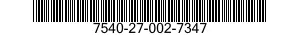 7540-27-002-7347 FORM,PRINTED 7540270027347 270027347