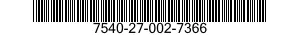 7540-27-002-7366 FORM,PRINTED 7540270027366 270027366