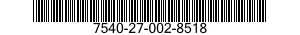 7540-27-002-8518 FORM,PRINTED 7540270028518 270028518
