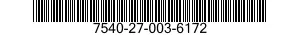 7540-27-003-6172 FORM,PRINTED 7540270036172 270036172