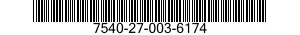 7540-27-003-6174 FORM,PRINTED 7540270036174 270036174