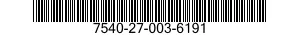 7540-27-003-6191 FORM,PRINTED 7540270036191 270036191
