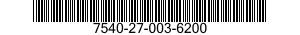 7540-27-003-6200 FORM,PRINTED 7540270036200 270036200