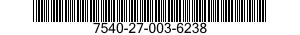7540-27-003-6238 FORM,PRINTED 7540270036238 270036238