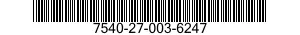 7540-27-003-6247 FORM,PRINTED 7540270036247 270036247