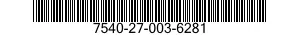 7540-27-003-6281 FORM,PRINTED 7540270036281 270036281